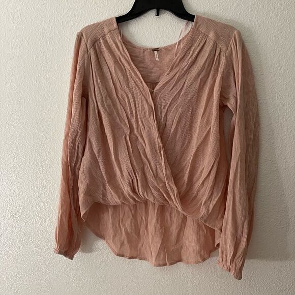 FREE PEOPLE wrap blouse size small like new - Picture 8 of 11